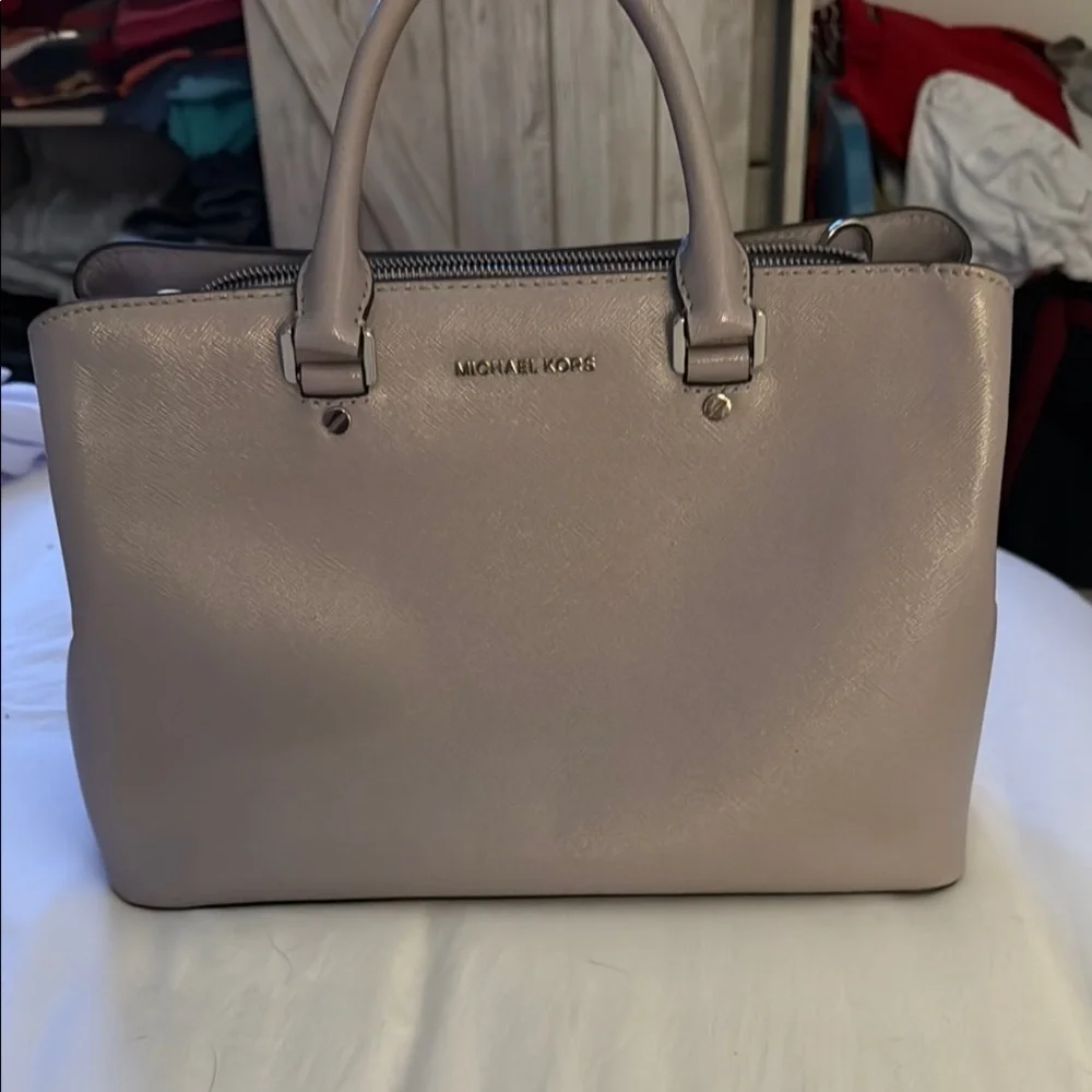 Michael Kors lilac Satchel Structured Saffiano Leather